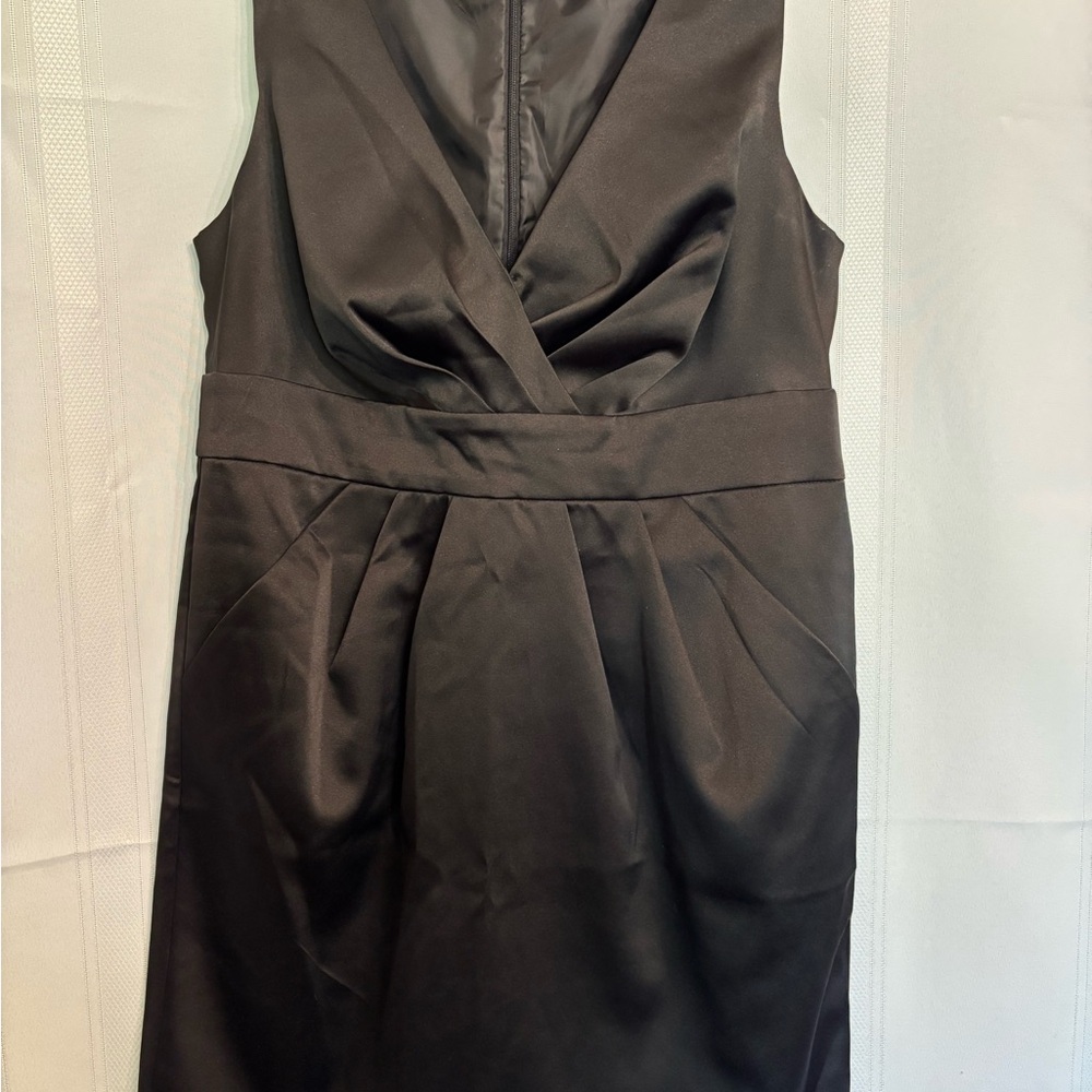 $15 - Like New - Size 14 Black Satin Mini Dress